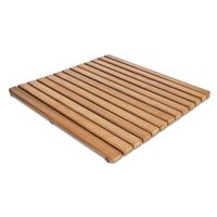 tarima  alfombra flexible para ducha y bano en madera de teca 50 x 50 cm