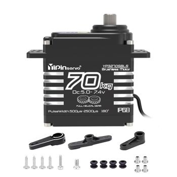 Yipinservo YP3270SBLS 70KG Servo digital industrial, a prueba de agua IP68, motor sin escobillas de alto par para aerona