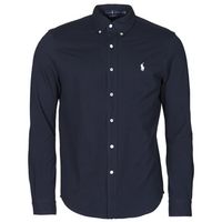 polo ralph lauren camisa manga larga camisa ajustada con cuello abotonado en polo featherweight para hombre