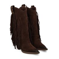 alma en pena botas con tacon mujer - marron talla 36