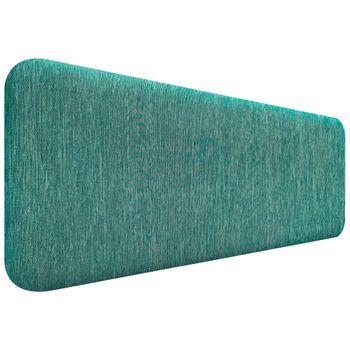 Dhome Cabecero Tapizado Liso Redondeado Tejido Luxury Para Pared Acústicos Cabeceros Absorbentes Cabezal Cama Dormitorio (lineal Green, 145cm)