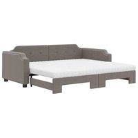 sofa cama nido con colchon tela taupe 80x200 cm vidaxl