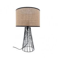 sobremesa de metal modelo goran negro con pantalla fabrilamp