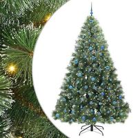 arbol de navidad artificial con 300 led verde 240 cm pe y pvc vidaxl