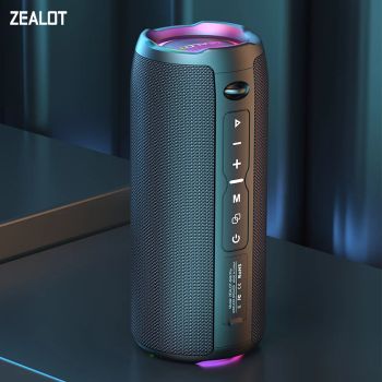 zealot_s49PRO Altavoz Bluetooth Portátil 20W IPX6 Resistente al Agua, Caja de Sonido Potente con Refuerzo de Bajos, Emparejamiento Dual, Altavoz Inalámbrico Verdadero