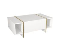 mesa de centro tavak 104x60x38 cm - blancodorado encasa