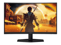 monitor gaming - aoc c24g42e 24 fhd curvo 180 hz va 05 ms mprt hdr10 freesync prem altavoces integrados negro