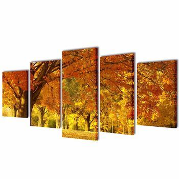 Set Decorativo De Lienzos Para La Pared Bosque Arces 200 X 100 Cm Vidaxl
