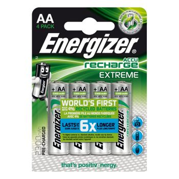 Energizer Extreme Pilas Recargables 2300mAh AA HR6 4 Unidades