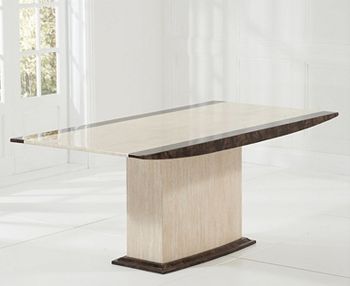Ex-display Assisi 180cm Cream Pedestal Marble Dining Table