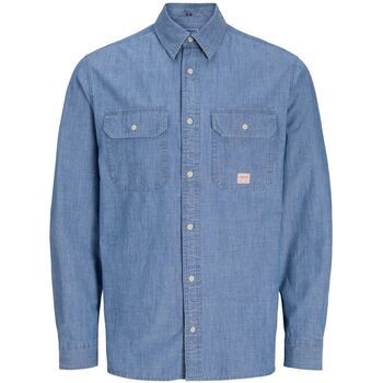 Jack & Jones Camisa manga larga 12291967 JPRBLUHARRY CHAMBRA-LIGHT BLUE DENIM para hombre