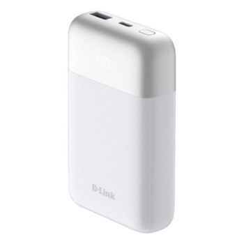 Power Bank D-Link DPP-101 10000 mAh Blanco Carga Rápida USB-C Protecciones Avanzadas