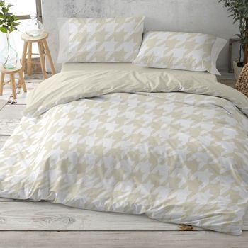 Juego Funda Nórdica 100% Algodón Cama De 135 Cm - Trigo - Burrito Blanco