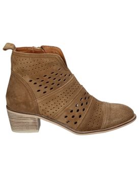 Botines De Piel Con Tacón Para Mujer Alpe 5391 Marrón 36