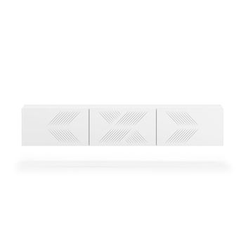 Mueble tv de pared 3 puertas 170 cm melamina blanco