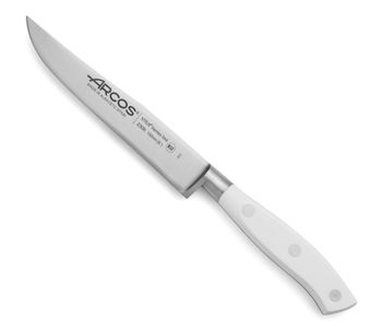 Cuchillo de cocina acero inoxidable forjado nitrum 150 mm mango blanco