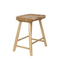 taburete de madera marron