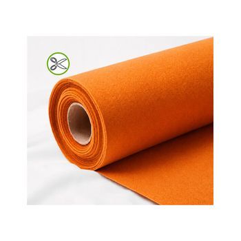 Jardin202 - Moqueta Ferial 1m De Ancho  Fieltro Punzonado A Medida  Alfombra Para Eventos Y Ferias  1 Metro (ancho) X 24 Metros (largo) (07 - Naranja)  1 Metro (ancho) X 24 Metros (largo) (07 - Naranja)jardin202