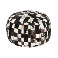 cojin suelo piel 48x48x35 marron oscuro