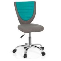 silla para ninos  silla giratoria kiddy comfort tejido gristurquesa hjh office