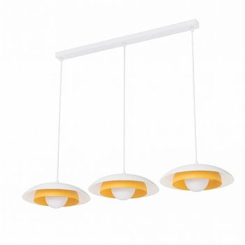 Lámpara colgante arka blanco+naranja (3 luces)