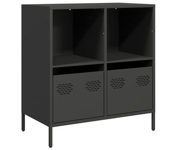 Aparador - mueble de almacenamiento de acero laminado en frío negro 68x39x73,5 cm es2302