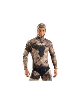 Chaqueta de pesca submarina Seac Gannet 3 mm marrón Hombre