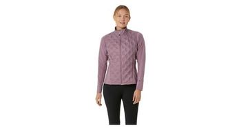 Chaqueta termica de invierno asics road violeta para mujer