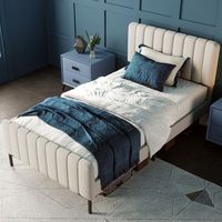 cama individual tapizada 90 x 200 cmtapizada gris-beigelino