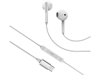Auriculares de botón - Vieta Pro Homy 2, Intraurales, Micrófono y control multimedia integrado, USB-C, Blanco