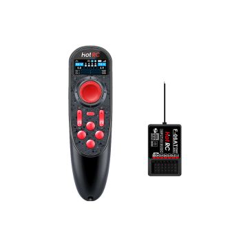 HOTRC DS650 Transmisor FHSS 2.4GHz 6CH con pantalla a color,batería integrada de 3.7V 1500mAh,controlador de radio con r