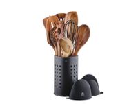 set de utensilios de cocina de madera de acacia - 12 piezas