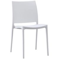 silla de jardin meton plastico blanco 49x42x81 cm clp
