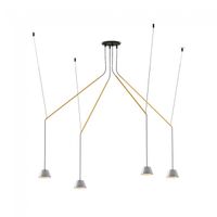 lampara colgante led absidiola conica movil 4x35w