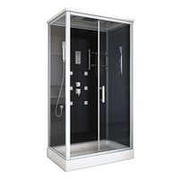 cabina de ducha con iluminacion led wave xl - 120 x 80 cm