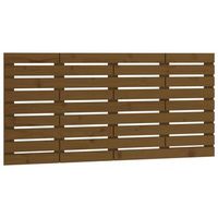 cabecero cama pared madera maciza pino marron miel 126x3x63 cm vidaxl