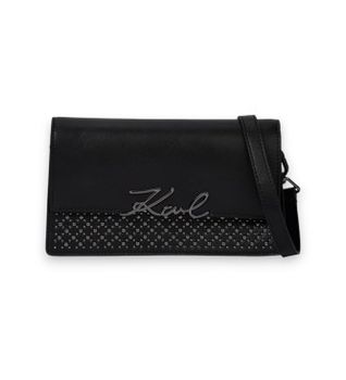 Karl Lagerfeld para mujer. B4W30328 Bolso Signature negro (OSFA), Casual, Fiesta, Poliuretano