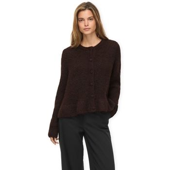 Vila Chaqueta de punto Bows Flounce Cardigan - Coffee Bean para mujer