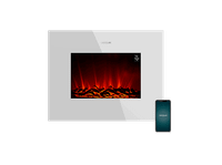 chimenea electrica - cecotec ready warm 2690 curved flames connected 2000 w 26 2 modos wi-fi mando a distancia blanco