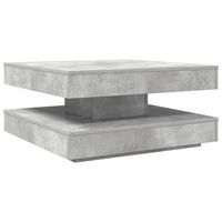mesa de cafe - mesa de centro giratoria 360 grados gris hormigon 70x70x345 cm