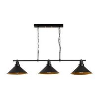 lamparas colgantes y de arana sivani 108x24x55 cm color negro vente-unique