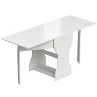 homcom mesa de comedor plegable mesa de cocina con almacenamiento para 2-4 personas mesa plegable para espacios pequenos comedor 160 x 60 x 75 cm blanco   aosom espana