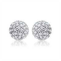 pendientes de plata 925 pulida con piedras engastadas