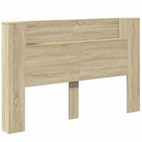 cabecerorpanel de cabecero con estante roble sonoma 160 x 165 x 1035 cm