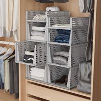organizador de armario paquete de 3 - grey - 13x475x36cm