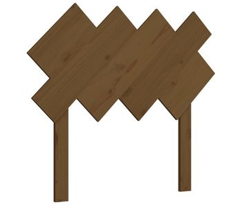 Cabecero cama - mueble cabecero madera maciza de pino marrón miel 92x3x81 cm