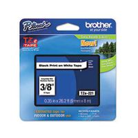 brother tze221 original p-touch label tape - 38 x 26 ft 9mm x 8m black on white