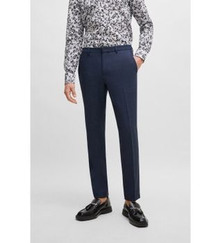 HUGO para hombre. 50495630 Pantalón de vestir marino (90), Casual, Fiesta, Clásico, Poliéster