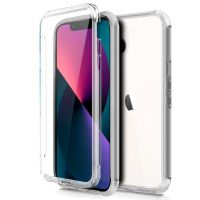 cool funda silicona 3d transparente frontal  trasera para iphone 13 mini