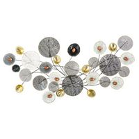 panel decorativo 3d en metal multicolor cm 135x75x69